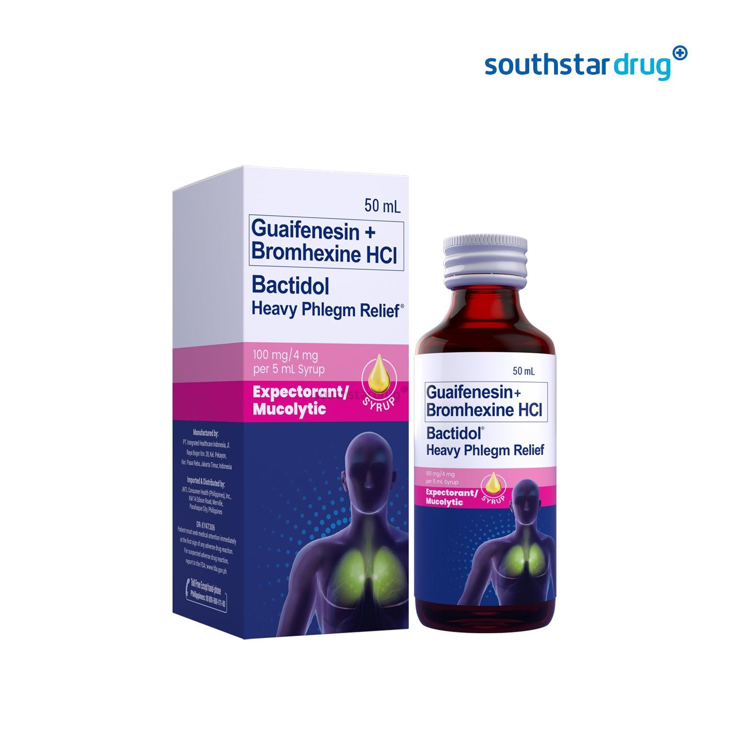 Bactidol Syrup Honey Peppermint 50mL bottle for throat care